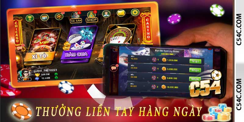 Hướng dẫn khách hàng trải nghiệm game bài C54 